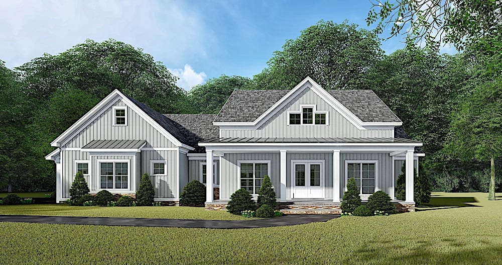 Ranch House - 3 Bedrms, 2.5 Baths - 2031 Sq Ft - Plan #193-1143