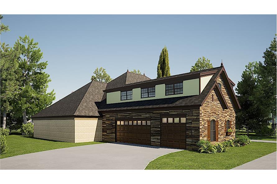 Left Side View of this 3-Bedroom, 3054 Sq Ft Plan - 193-1167