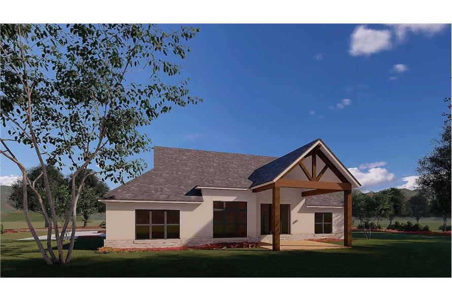 Rear View of this 3-Bedroom, 2382 Sq Ft Plan - 193-1176