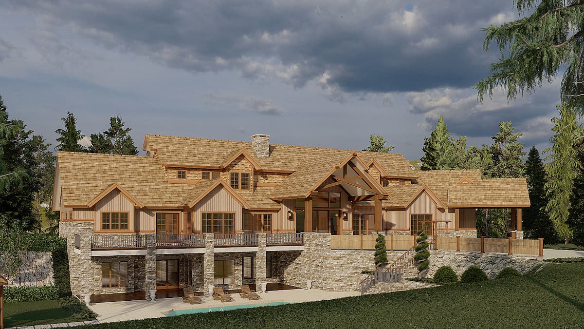 Transitional Home - 4 Bedrms, 5.5 Baths - 6837 Sq Ft - Plan #193-1182