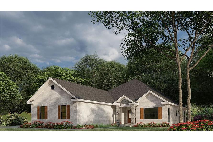 Right Side View of this 3-Bedroom, 2095 Sq Ft Plan - 193-1183