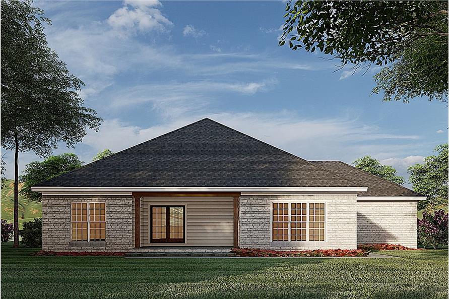 Rear View of this 3-Bedroom, 2095 Sq Ft Plan - 193-1183