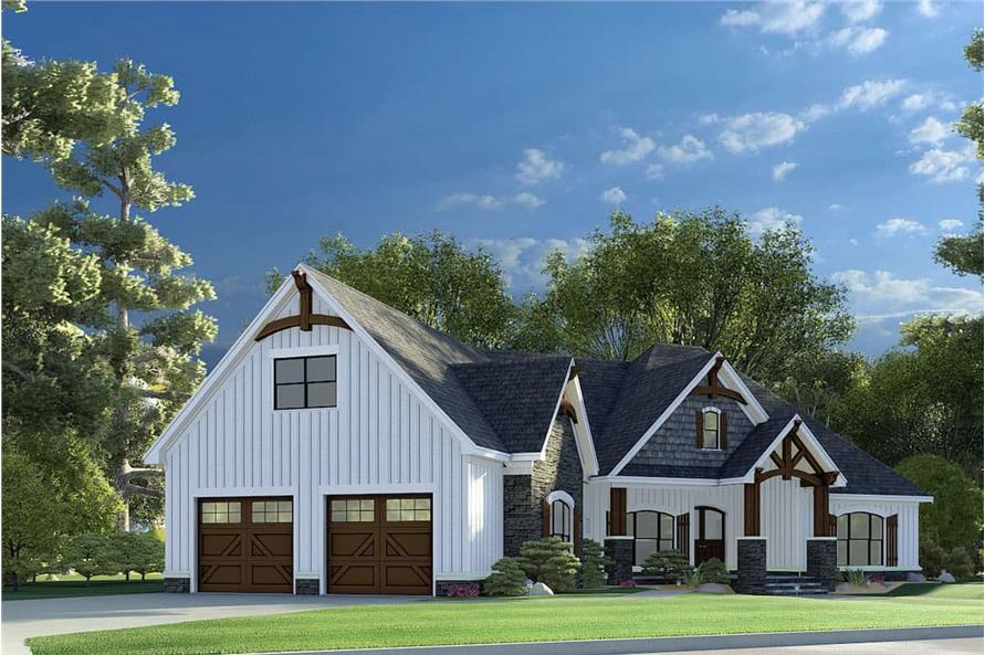Side View of this 3-Bedroom, 2085 Sq Ft Plan - 193-1202