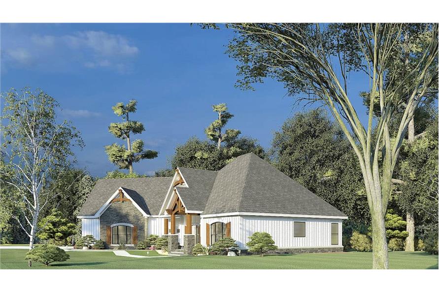 Right Side View of this 3-Bedroom, 2085 Sq Ft Plan - 193-1202