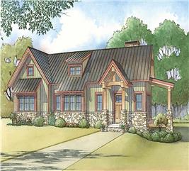 Cottage House Plan - 1 Bedrms, 1.5 Baths - 1008 Sq Ft - #193-1218