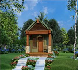 Cottage Home Plan - 1 Bedrms, 1 Baths - 504 Sq Ft - #193-1220