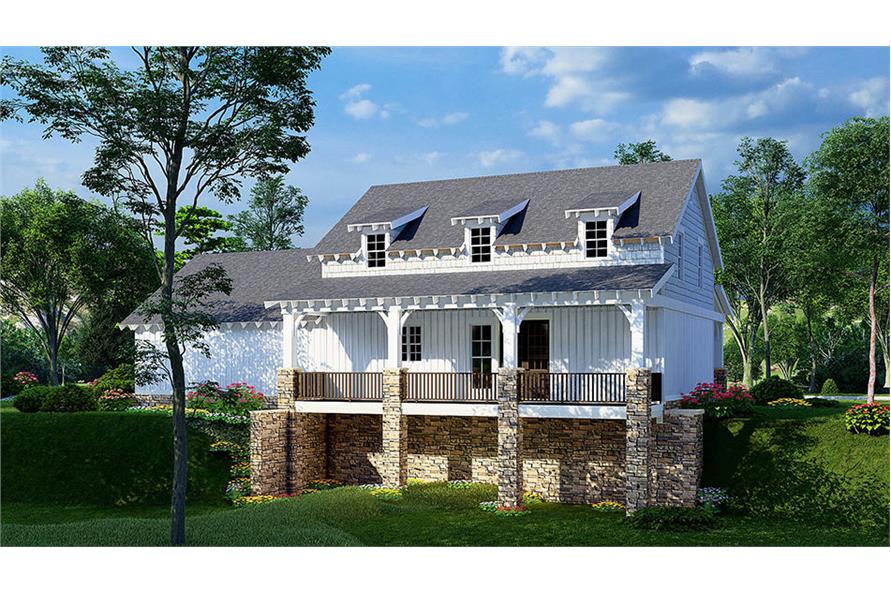 Rear View of this 3-Bedroom, 1773 Sq Ft Plan - 193-1236