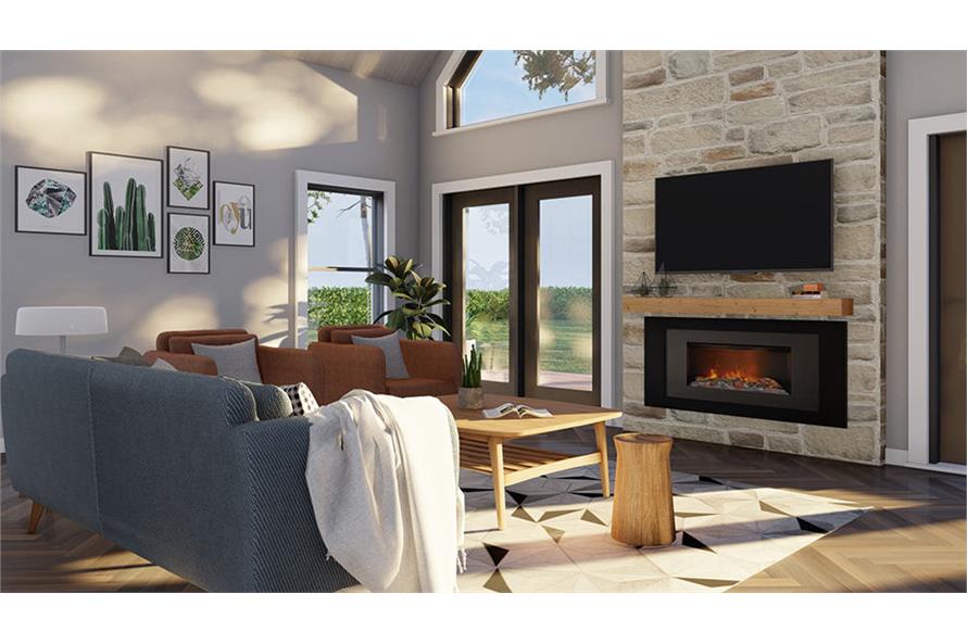 Great Room: Fireplace of this 3-Bedroom,2181 Sq Ft Plan -193-1260