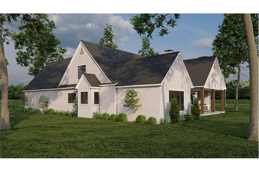 Rear View of this 3-Bedroom,2998 Sq Ft Plan -193-1264