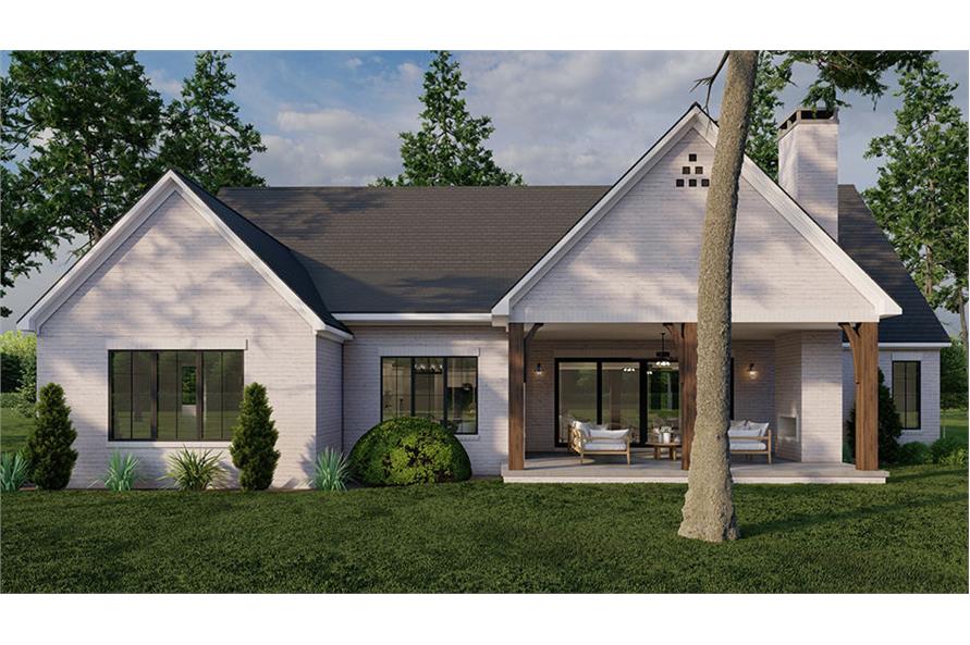 Rear View of this 3-Bedroom,2998 Sq Ft Plan -193-1264