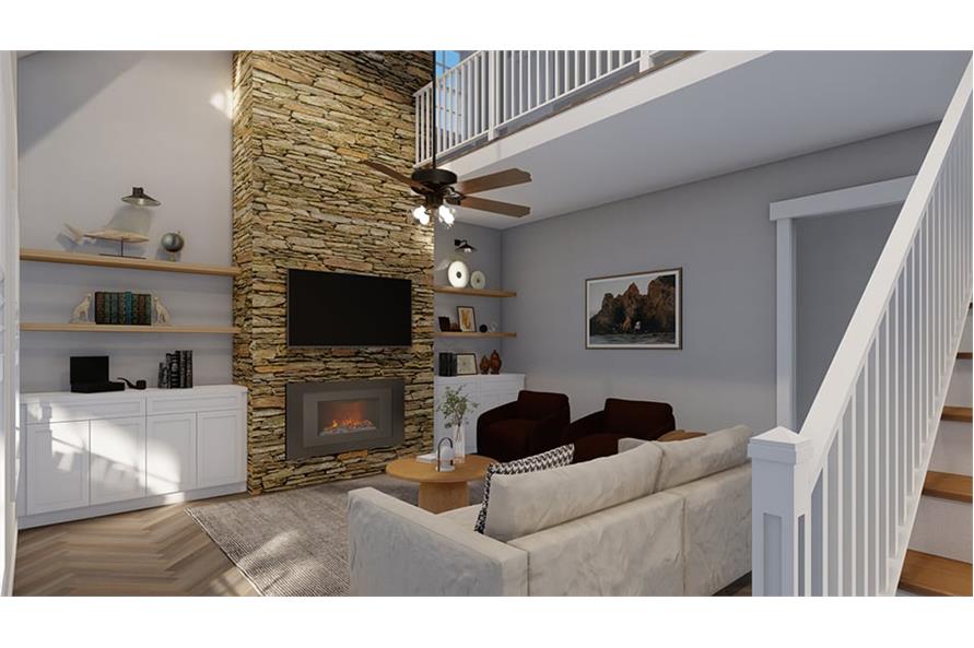 Great Room: Fireplace of this 2-Bedroom,1517 Sq Ft Plan -193-1269