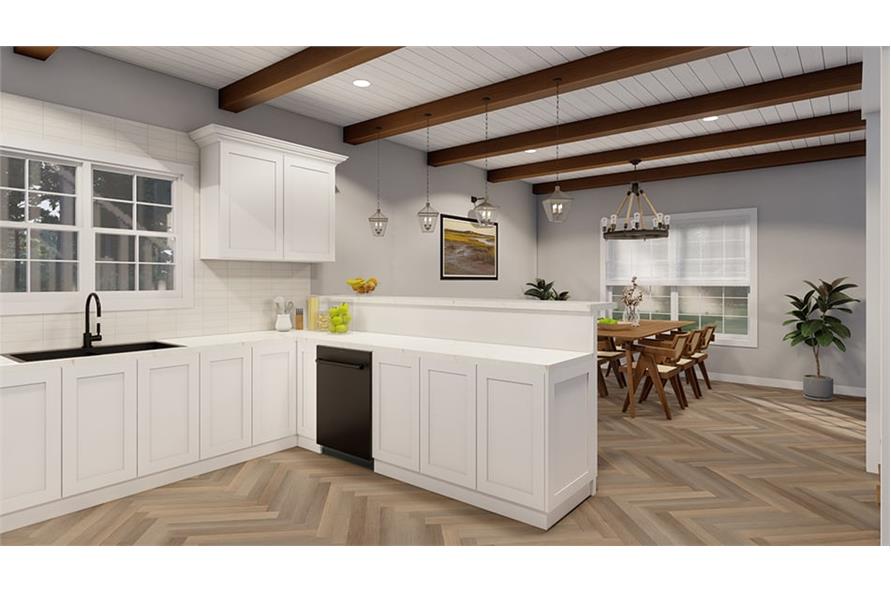 Kitchen: Breakfast Bar of this 2-Bedroom,1517 Sq Ft Plan -193-1269