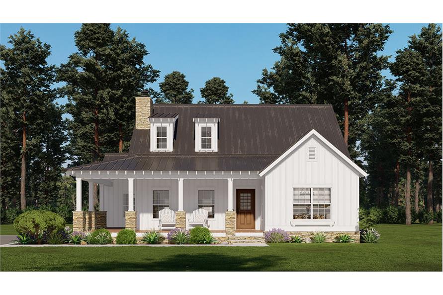 Arts and Crafts Home Plan - 2 Bedrms, 2.5 Baths - 1517 Sq Ft - #193-1269