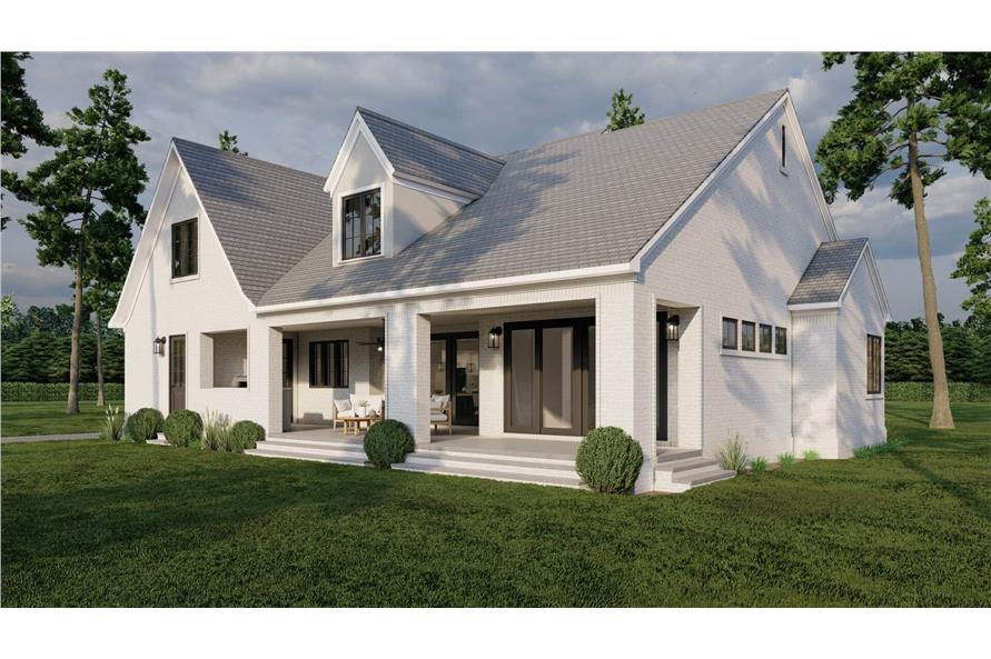 Rear View of this 4-Bedroom,3264 Sq Ft Plan -193-1285