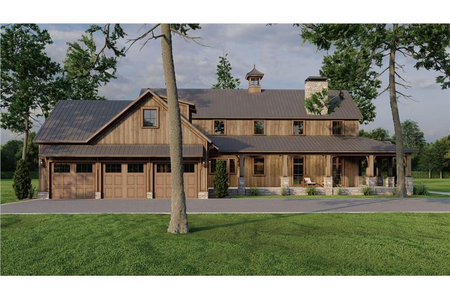 Left Side View of this 4-Bedroom,3723 Sq Ft Plan -193-1296