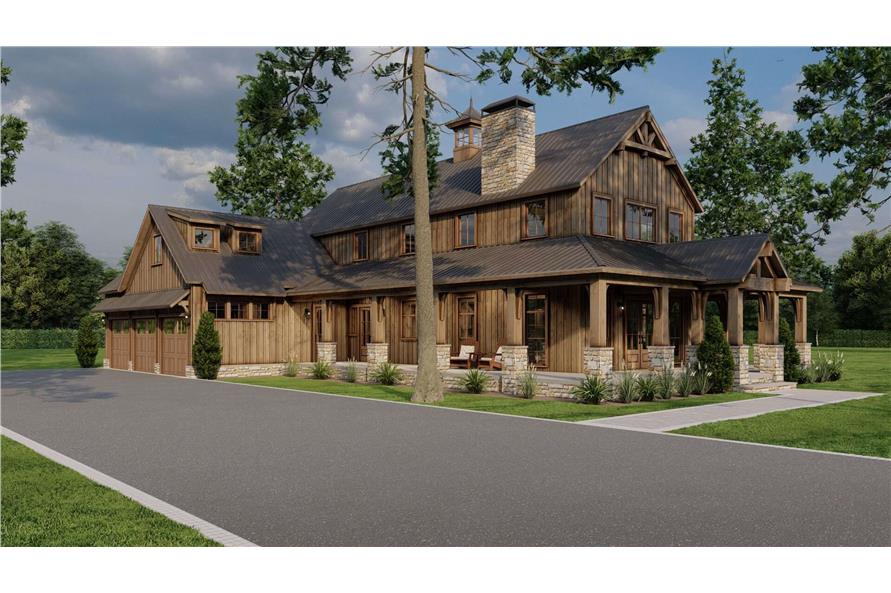 Left Side View of this 4-Bedroom,3723 Sq Ft Plan -193-1296