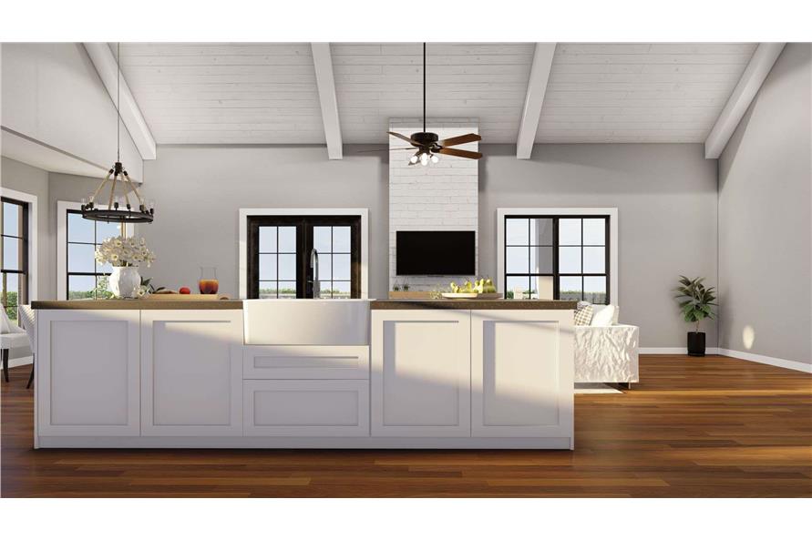 Kitchen: Kitchen Island of this 3-Bedroom,2165 Sq Ft Plan -193-1298