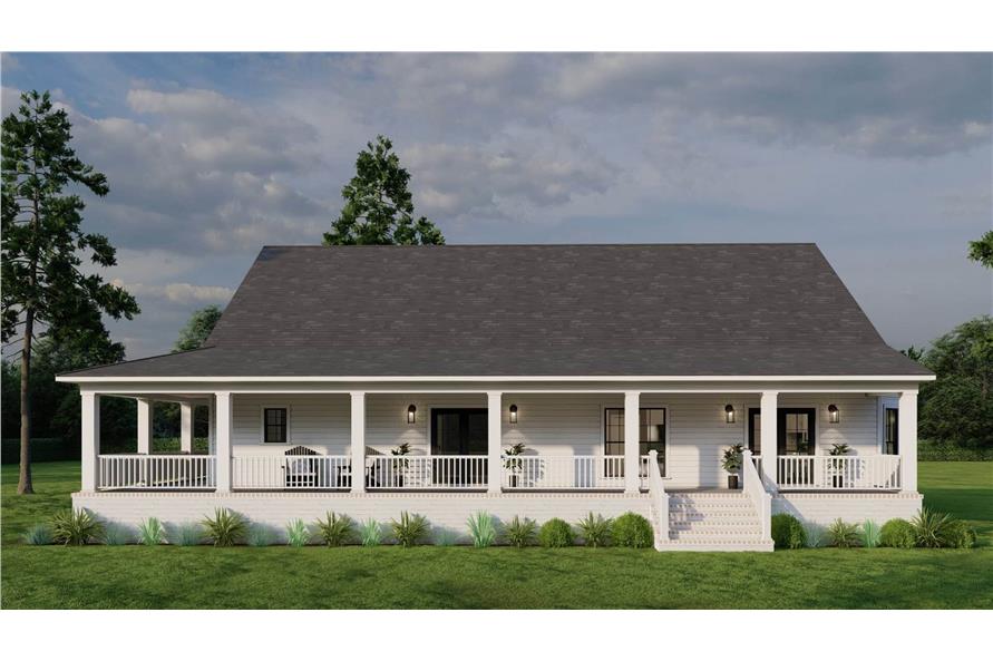 Rear View of this 3-Bedroom,2165 Sq Ft Plan -193-1298