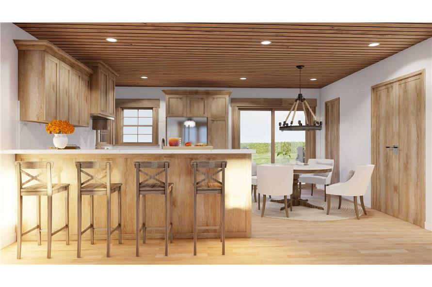 Kitchen: Breakfast Bar of this 3-Bedroom,1660 Sq Ft Plan -193-1300