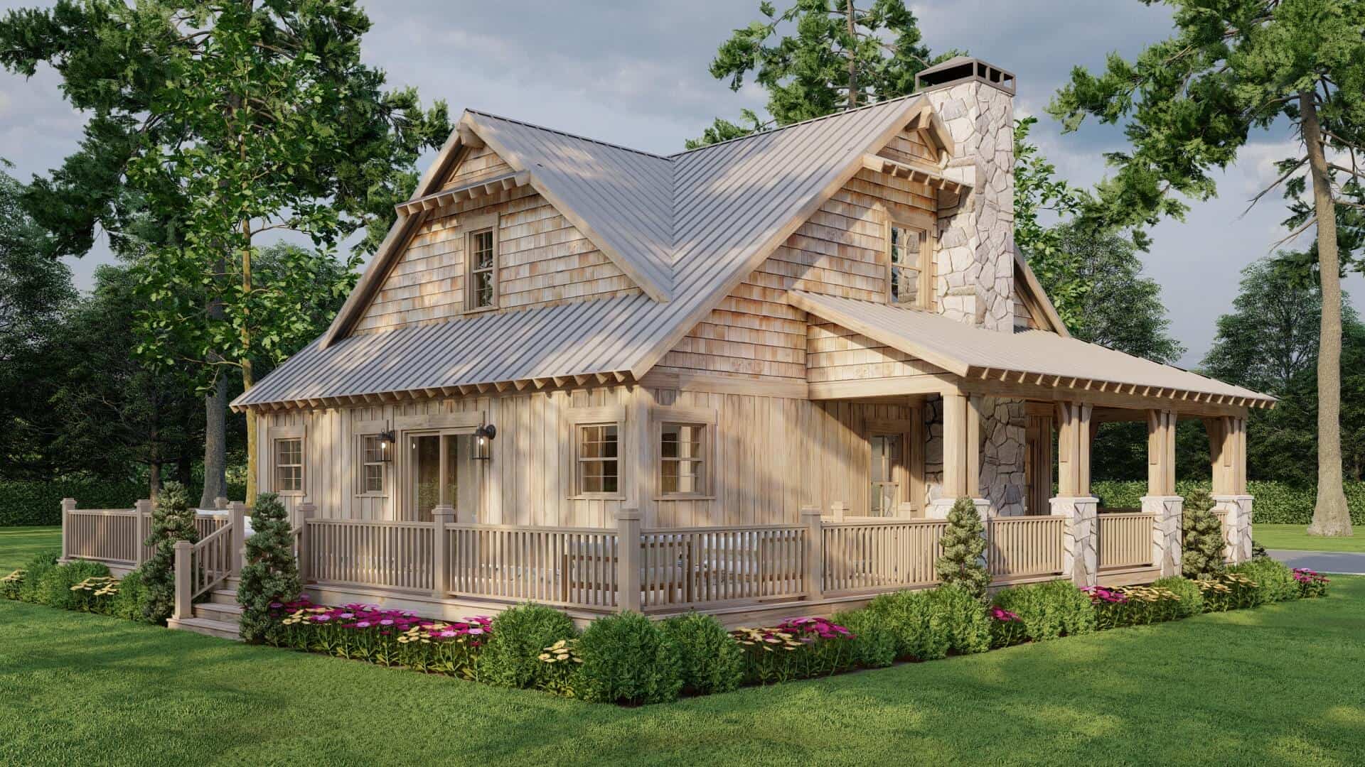 Rustic Home Plan - 3 Bedrms, 2.5 Baths - 1660 Sq Ft - #193-1300