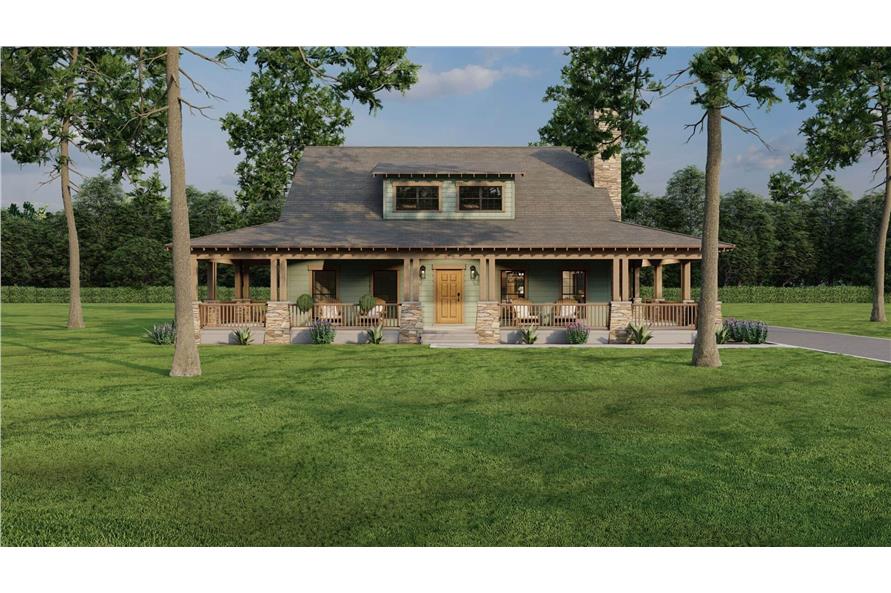 Front View of this 2-Bedroom,1805 Sq Ft Plan -193-1302