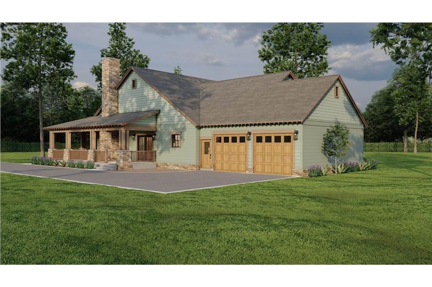 Rear View of this 2-Bedroom,1805 Sq Ft Plan -193-1302