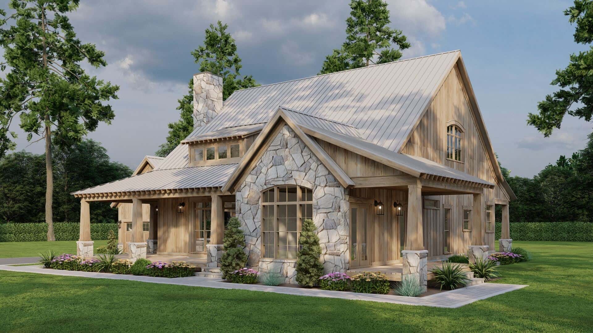 Rustic Home Plan - 3 Bedrms, 2.5 Baths - 2349 Sq Ft - #193-1309