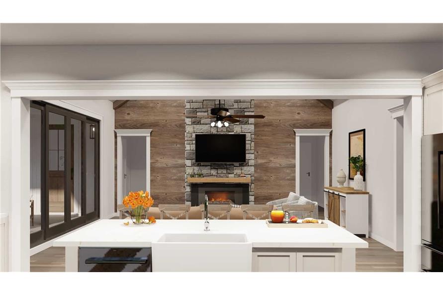 Kitchen: Kitchen Island of this 4-Bedroom,2930 Sq Ft Plan -193-1313