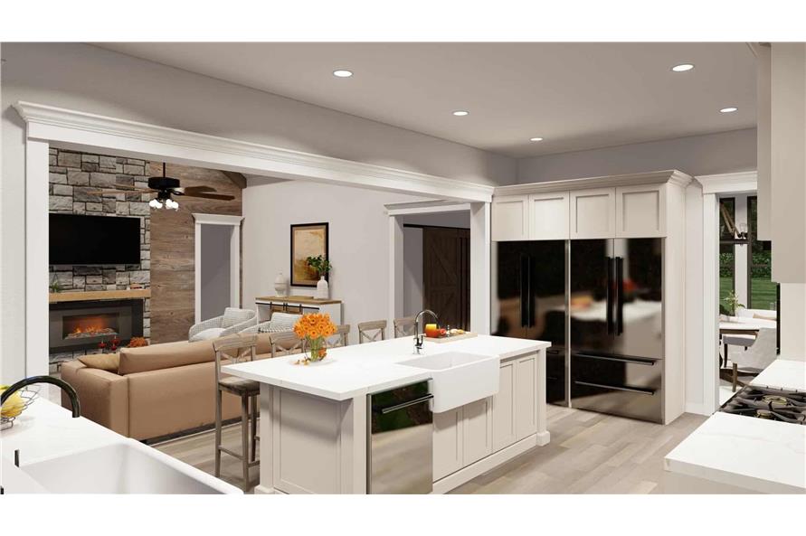 Kitchen: Kitchen Island of this 4-Bedroom,2930 Sq Ft Plan -193-1313