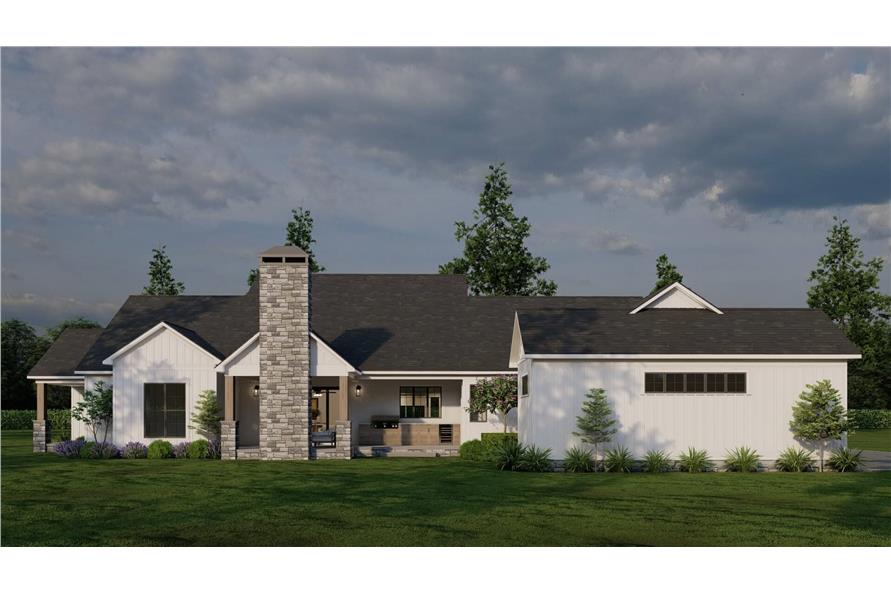 Rear View of this 4-Bedroom,2930 Sq Ft Plan -193-1313