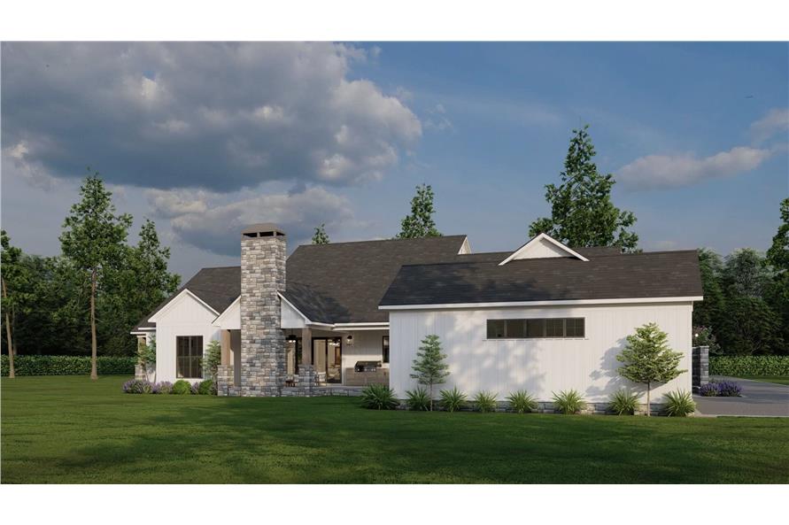 Rear View of this 4-Bedroom,2930 Sq Ft Plan -193-1313