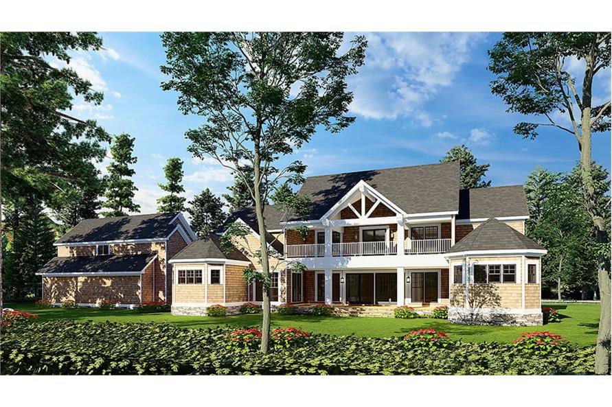 Rear View of this 6-Bedroom,3448 Sq Ft Plan -193-1327