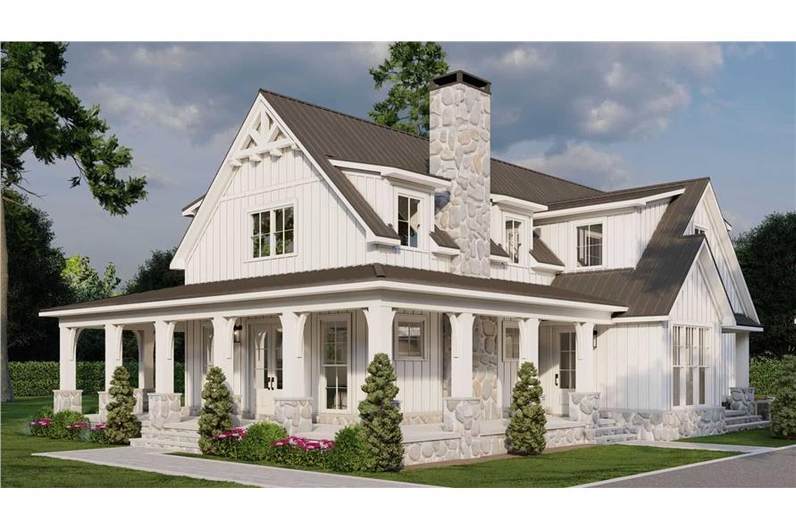 Right Side View of this 4-Bedroom,3033 Sq Ft Plan -193-1342