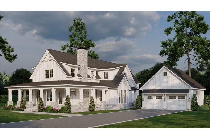 Right Side View of this 4-Bedroom,3033 Sq Ft Plan -193-1342