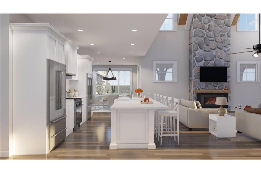 Kitchen: Kitchen Island of this 4-Bedroom,3033 Sq Ft Plan -193-1342