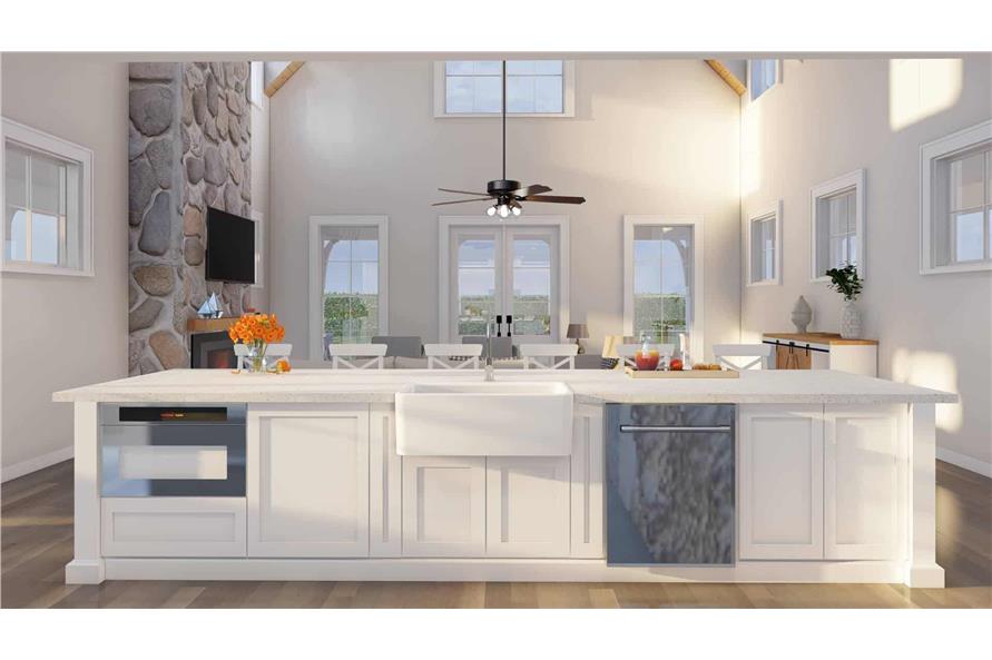 Kitchen: Kitchen Island of this 4-Bedroom,3033 Sq Ft Plan -193-1342