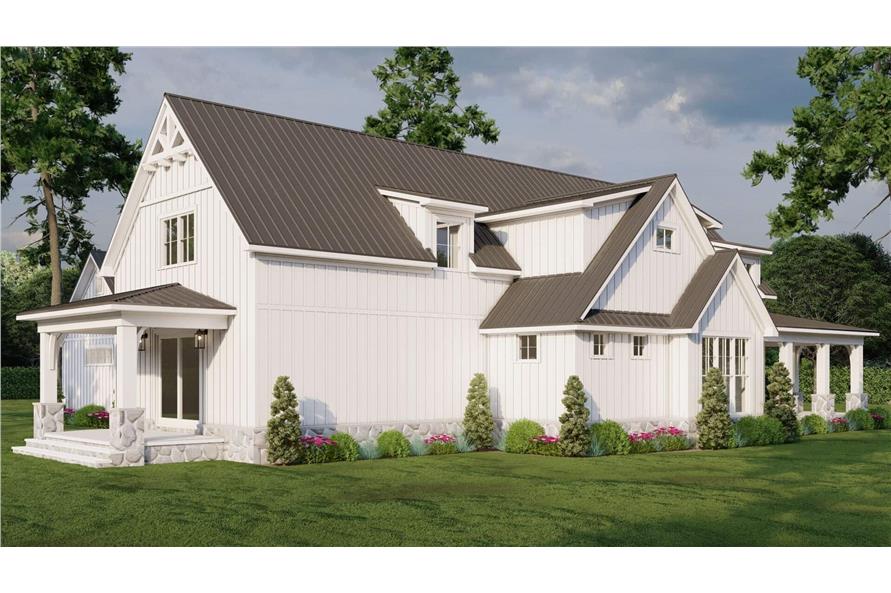 Rear View of this 4-Bedroom,3033 Sq Ft Plan -193-1342