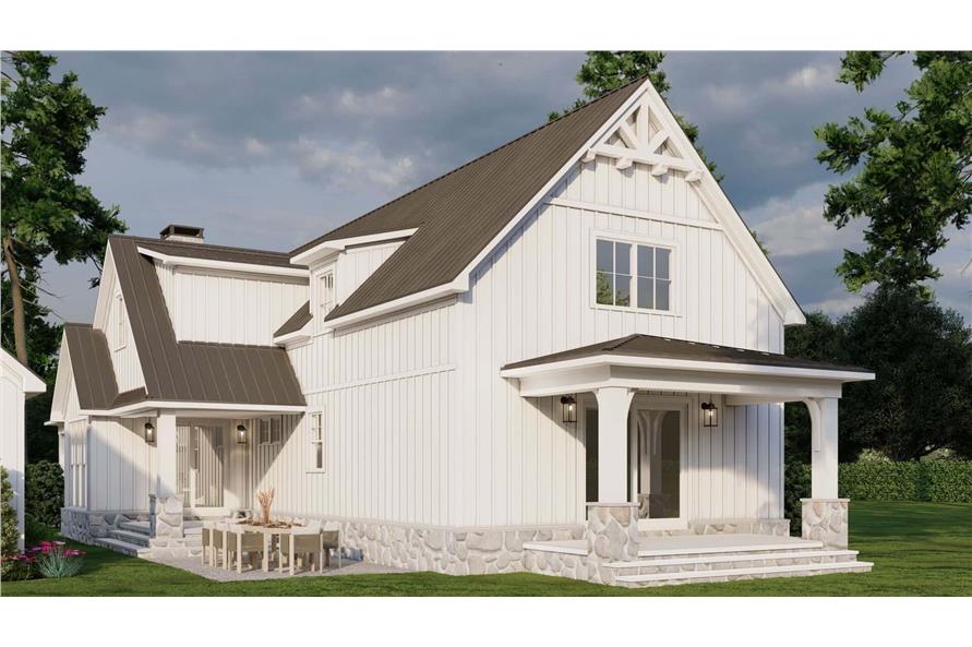 Rear View of this 4-Bedroom,3033 Sq Ft Plan -193-1342