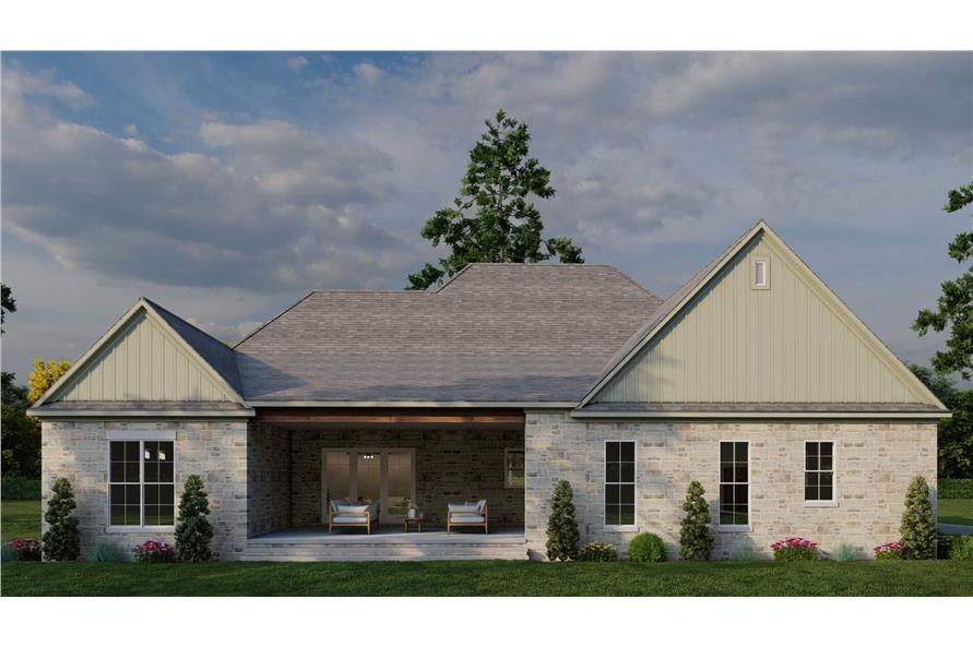 Rear View of this 3-Bedroom,2755 Sq Ft Plan -193-1347