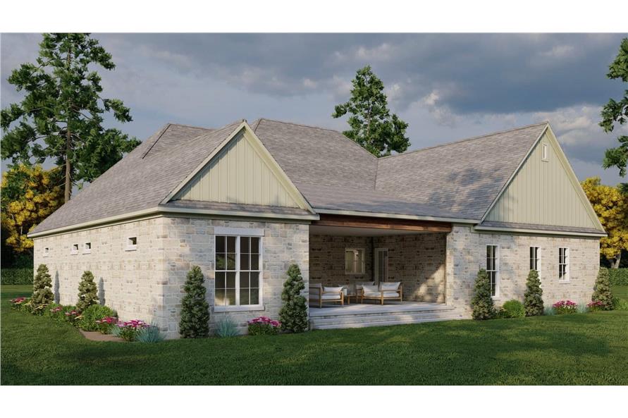 Rear View of this 3-Bedroom,2755 Sq Ft Plan -193-1347