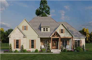 Farmhouse Home Plan - 3 Bedrms, 4.5 Baths - 2755 Sq Ft - #193-1347