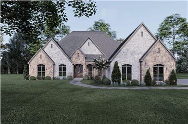 4-Bedroom, 3497 Sq Ft European Home Plan - 193-1349 - Main Exterior