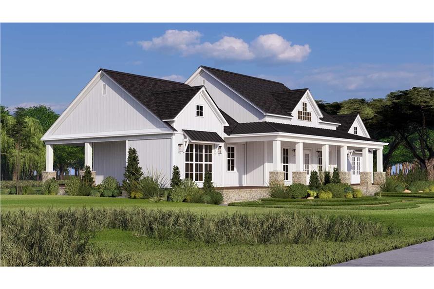 Left Side View of this 3-Bedroom,2481 Sq Ft Plan -193-1351