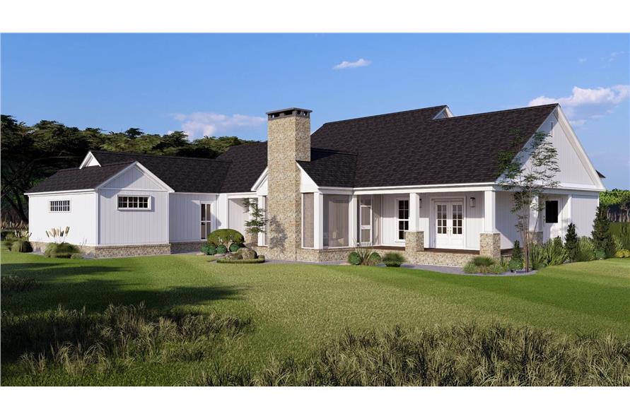 Rear View of this 3-Bedroom,2481 Sq Ft Plan -193-1351