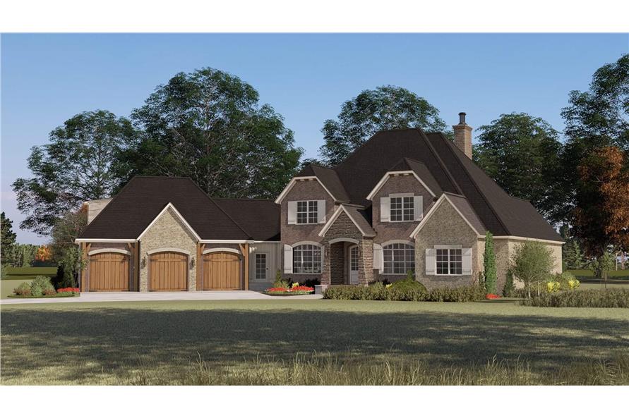 Front View of this 5-Bedroom,3346 Sq Ft Plan -193-1352