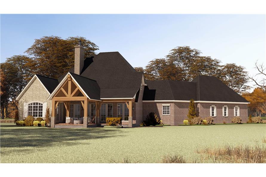 Rear View of this 5-Bedroom,3346 Sq Ft Plan -193-1352