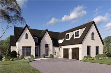 4-Bedroom, 3755 Sq Ft European Home Plan - 193-1353 - Main Exterior