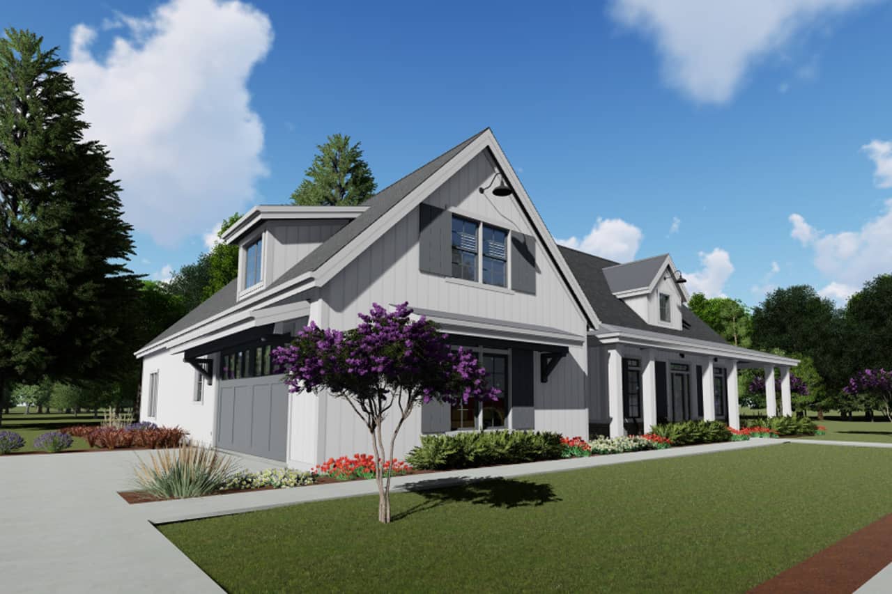 Farmhouse Home - 3 Bedrms, 3 Baths - 2590 Sq Ft - Plan #194-1021