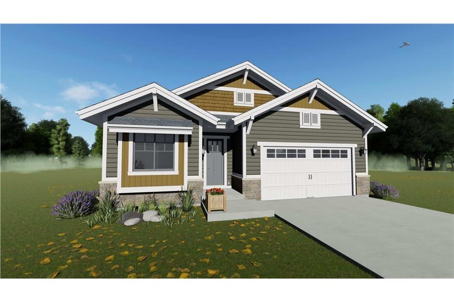 2-Bedroom, 1378 Sq Ft Cottage Home - Plan #194-1031 - Main Exterior