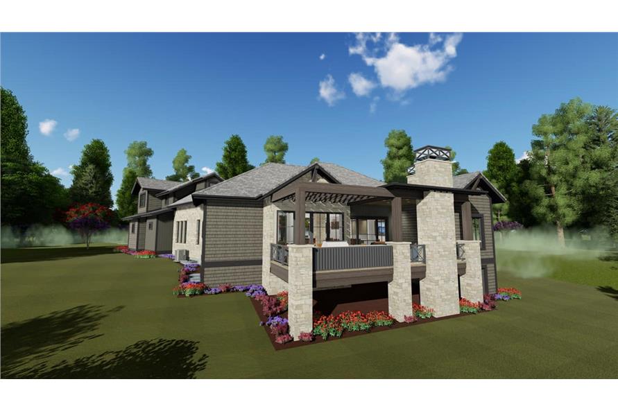 Rear View of this 4-Bedroom,2998 Sq Ft Plan -2998